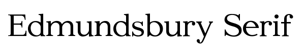 Edmundsbury Serif font preview